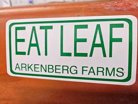 Eat Leaf Farm Decal - 2.5"x5.5"