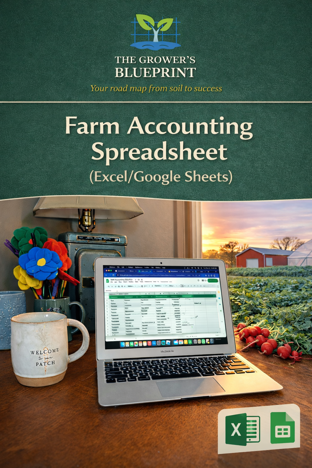 Farm Accounting & Expense Tracking Spreadsheet (Excel & Google Sheets)