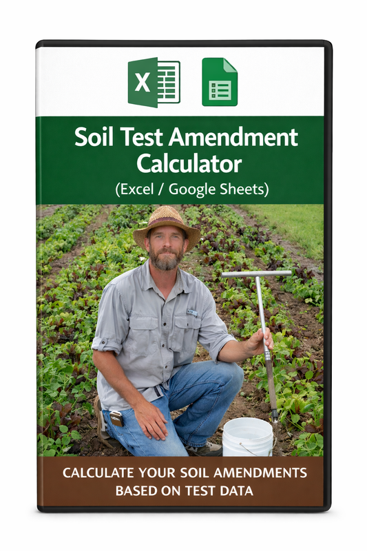 Soil Test Amendment Calculator for Market Gardens (Excel & Google Sheets)