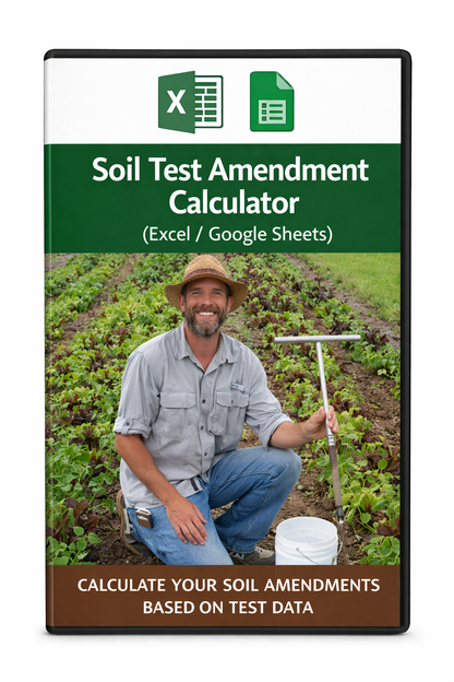 Soil Test Amendment Calculator for Market Gardens (Excel & Google Sheets)